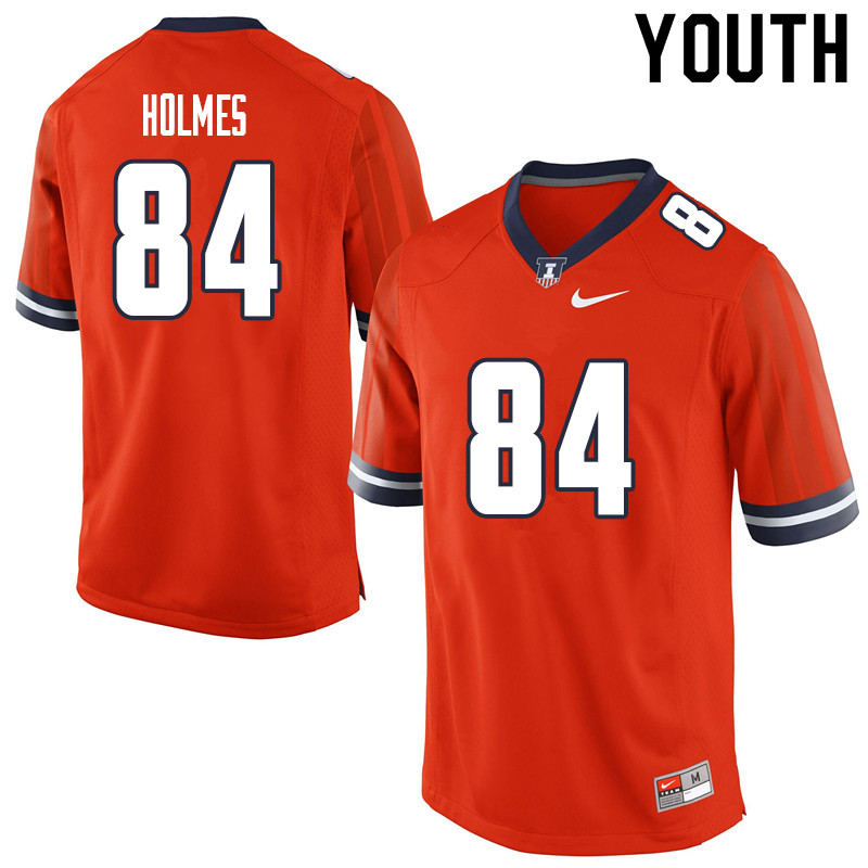 Youth #84 Jordan Holmes Illinois Fighting Illini College Football Jerseys Sale-Orange